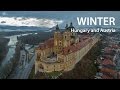 Flying in Winter over Hungary and Austria (4K)