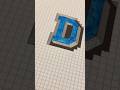 Easy drawing letter D#3ddrawing #illusion #shorts #foryou #funny #fyp