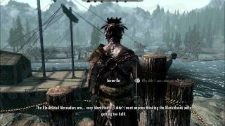 Talking to Jaree - Ra after putting out the light in the light house. (Skyrim)