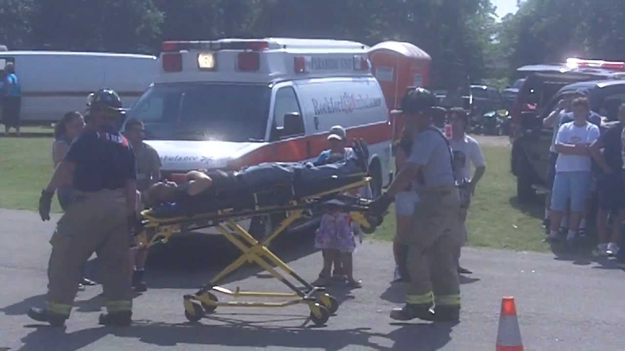 Patient Being Loaded Into The Ambulance - YouTube