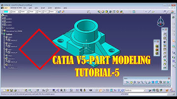 CATIA V5||tutorial-6|Part modeling (PAD,POCKET,,PATTERN,CONSTRAIN SKETCH)