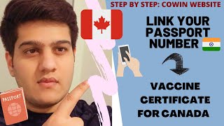 ??HOW TO LINK YOUR PASSPORT NUMBER TO VACCINE CERTIFICATES FOR TRAVEL INDIA TO CANADA MUST WATCH