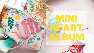 How To Make a Mini Heart Album | Scrapbook.com&#39;s Scalloped Heart Pocket Dies