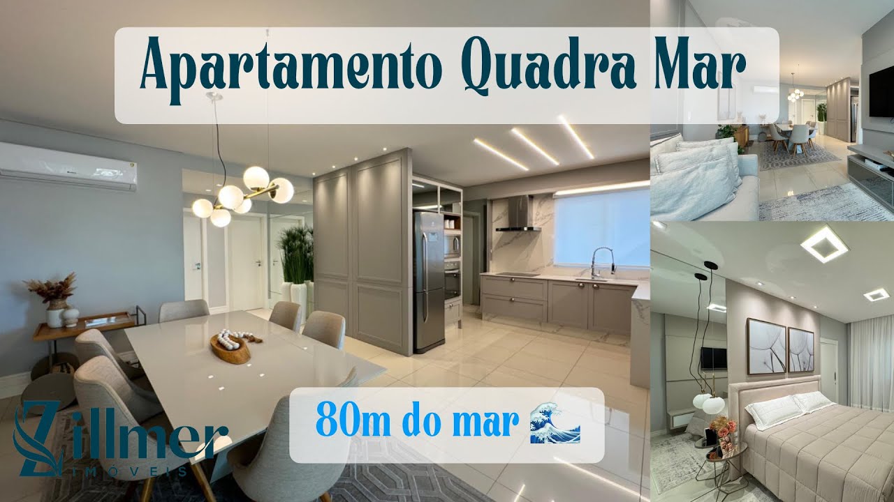 Apartamento Quadra Mar a 80m da Praia em Itapema 