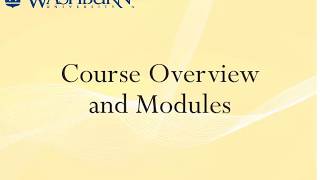 Desire2Learn: Instructors - Course Overview & Modules