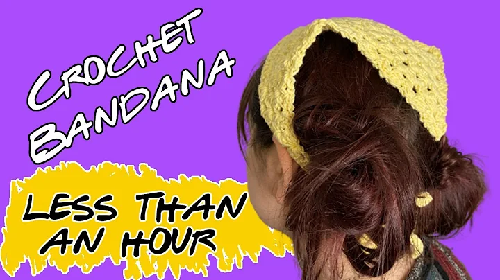 Quick and Easy Crochet Bandana Hair Scarf Tutorial