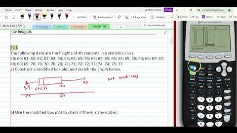 Use TI 84 to graph modified boxplot