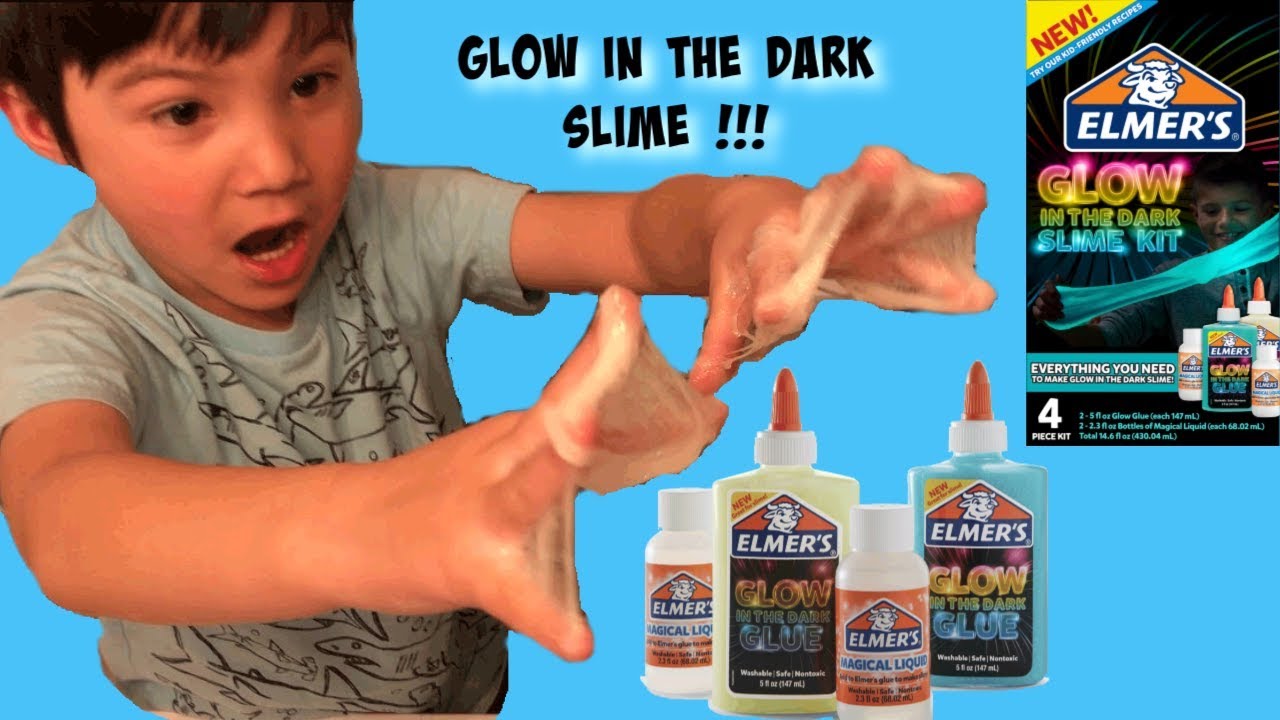 Play With Slime Elmers Glow In The Dark Slime Kit Youtube