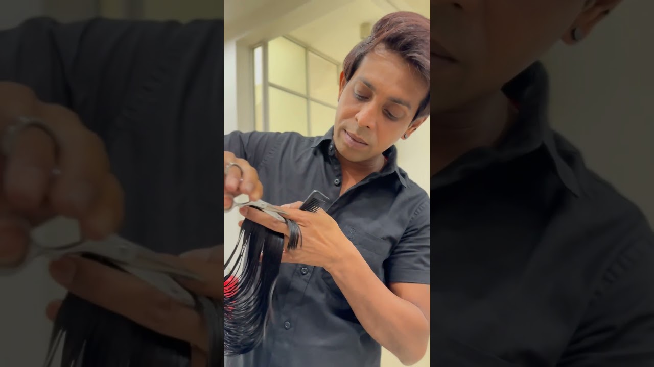 180° long layer Hair Cut එක කළා 