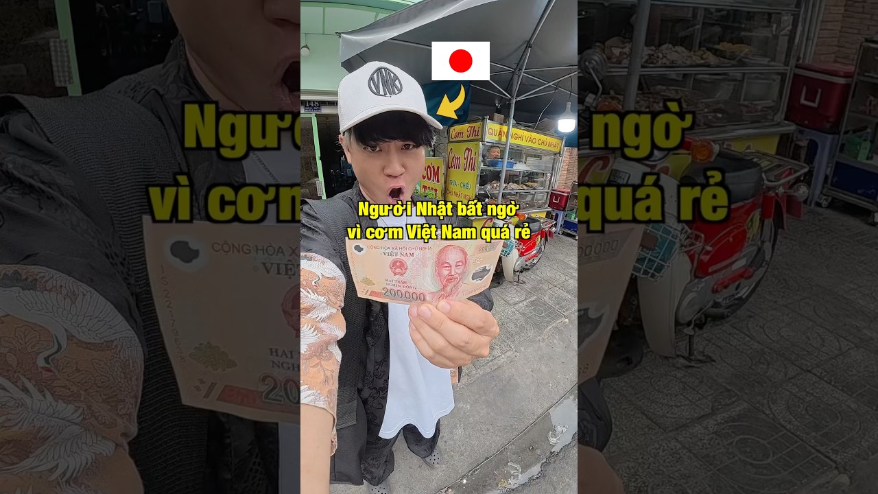 Người Nhật bất ngờ vì cơm Việt Nam quá rẻ. Cầm 200,000 và cái kết…?? #vietnamkun