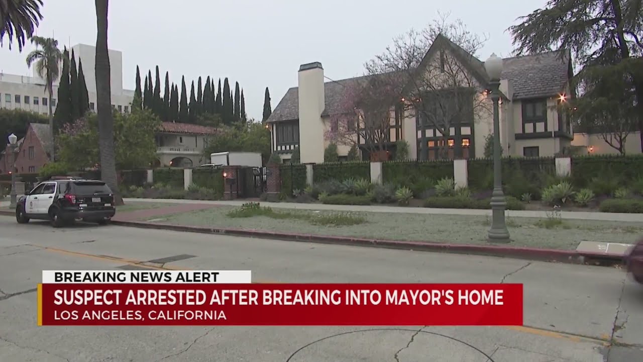 Suspect arrested after breaking into LA mayor's home - YouTube