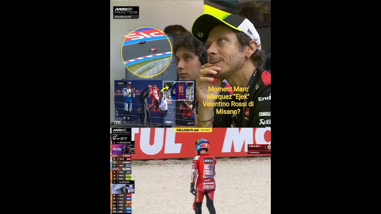 Moment Marc Marquez "Ejek" Valentino Rossi di Misano? 