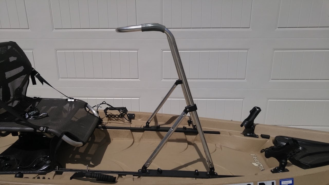 DIY Kayak Inexpensive Stand Up Support Casting Bar for Track or Hull Mount.  