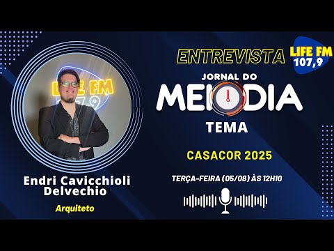 Jornal do Meio-Dia recebe Endri Cavicchioli Delvechio, Arquiteto