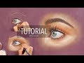 How to draw a realistic eye with Panpastel and colored pencils