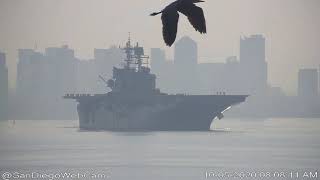 USS Makin Island (LHD-8) Departing San Diego 10/5/2020