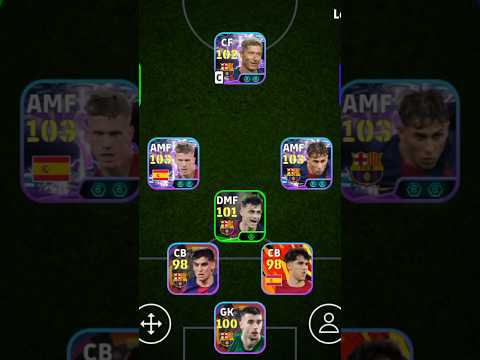 Barcelona 2025/26 Squad | 4-1-2-3 Formation | efootball 2026 mobile #shorts #efootball #pes #viral