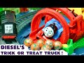 Diesel has a Trick or Treat Truck for the other Toy Trains