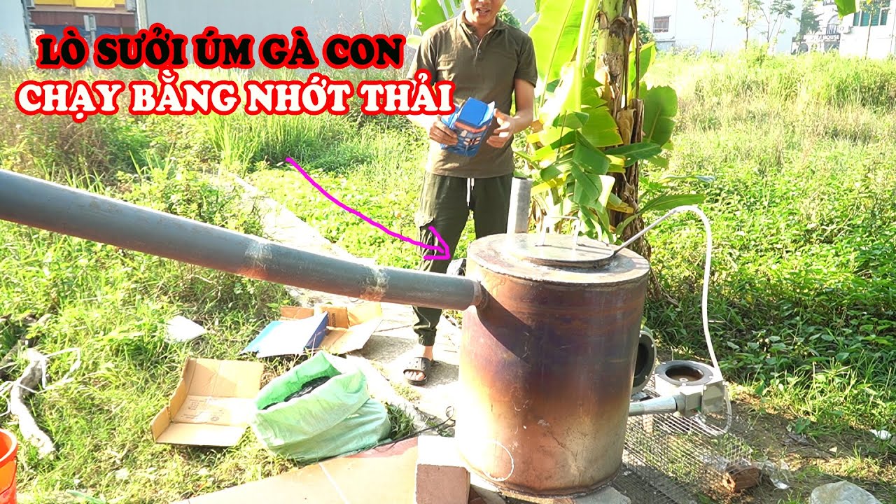 Chế tạo lò sưởi úm gà vịt 2 Lớp chạy bằng nhớt thải... - youtube