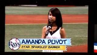 Amanda  Singing  The  National  Anthem