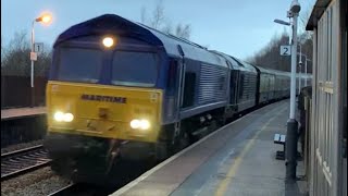 66148, 67005 And 67020 On The Powerful Pennine Panorama Charter Ping Alfreton 12222