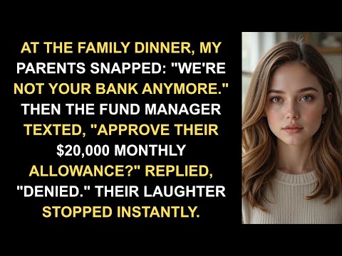 At The Family Reunion My Parents Sneered We Re Not Your Bank Anymore Then The Fund Manager
