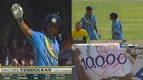 India vs Australia 3rd ODI 2001 Highlights | Sachin Reaches 10,000 ODI Runs, India Crush Australia!!