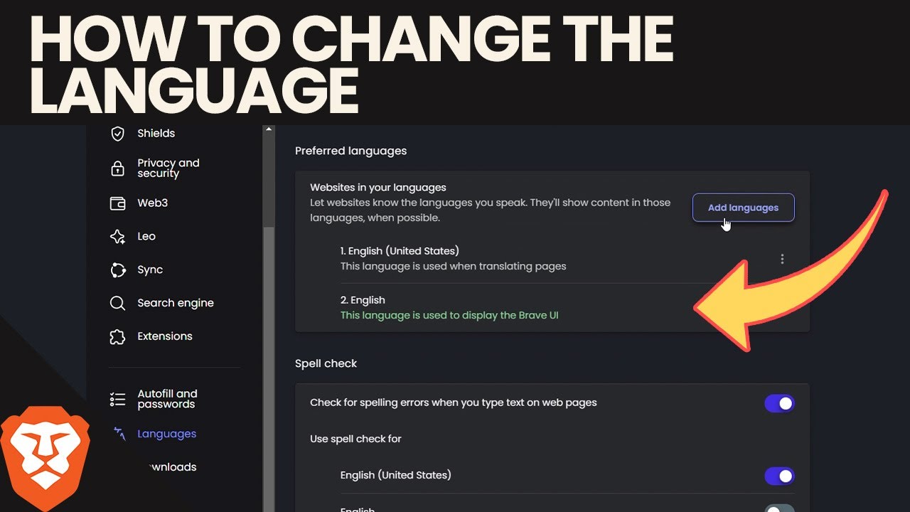 How to Change Language of Brave