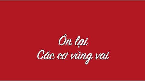 Giải phẫu Chi trên: Ôn nhanh các cơ ở vùng vai