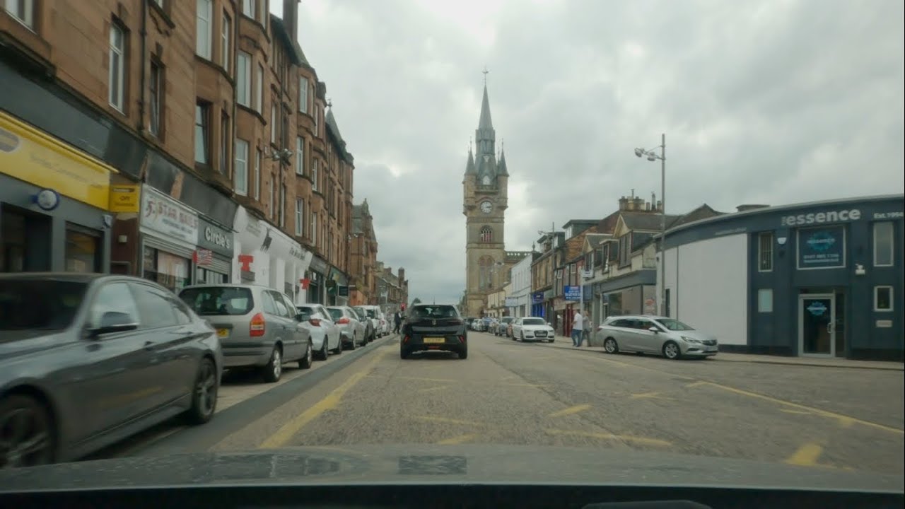 Driving in Scotland  / Renfrew short drive  /  No music or talking
