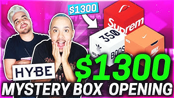 HYBE $1,300 Hypebeast Mystery Box INSANE UNBOXING! Supreme Yeezy Off-white