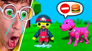 24 HORAS Perro Robot Decide Mi Vida 😈🧠😱! (Mascota Troll 😭) - Wobbly Life #488