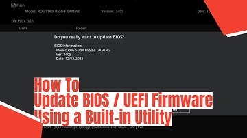 How To Update BIOS / UEFI Firmware Using a Built-in Utility