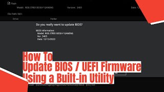 How To Update BIOS / UEFI Firmware Using a Built-in Utility