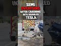 Semi Overturns After Crashing Into Disabled Tesla