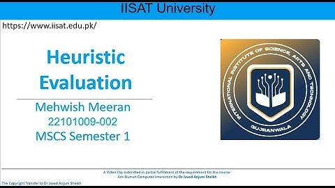 IISAT University: Heuristic Evaluation based on Nielsen’s Principles