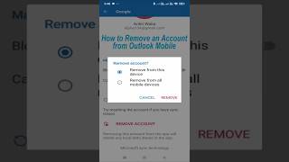 How to Remove an Account from Outlook Mobile | Outlook app se email account kaise hataye