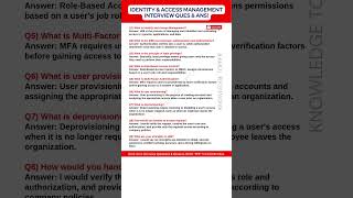 Identity and Access Management Interview Questions and Answers | IAM Interview Questions and Answers