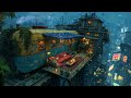 Lofi Zen Lo Fi Drizzle Overlooking A Futuristic Metropolis Calm Space For Late Night Study 4K