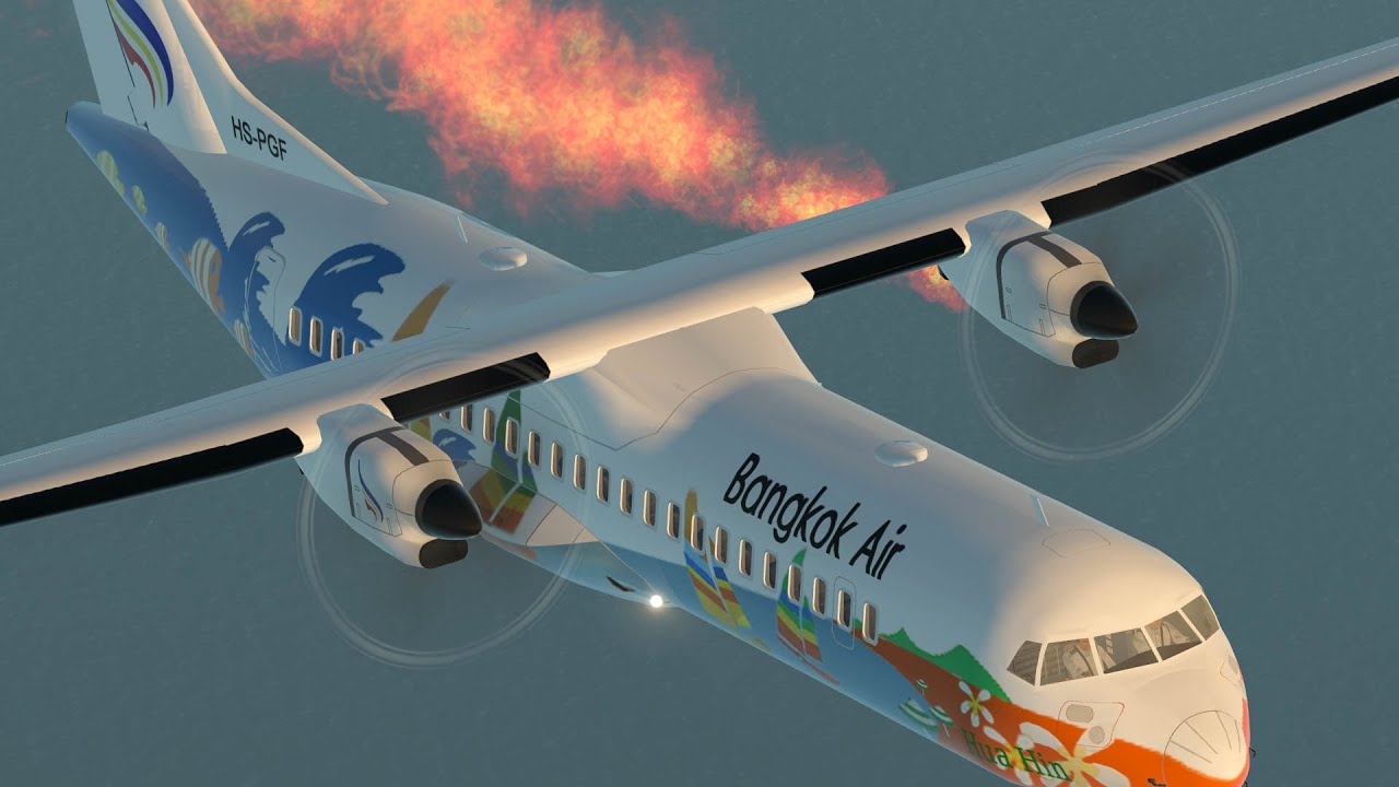 ATR 72500 Bangkok Air Emergency Landing On Aircraft Carrier XPlane