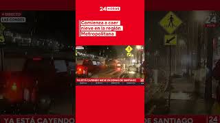 Comienza a caer nieve en la región Metropolitana #nieve #24horastvn #tvnchile