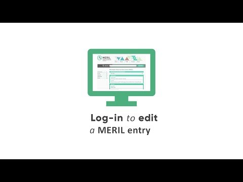 Tutorial 3: Log in to edit a MERIL entry