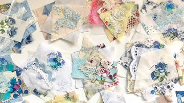 Happy scrappy fabric clusters - Junk journal embellishments