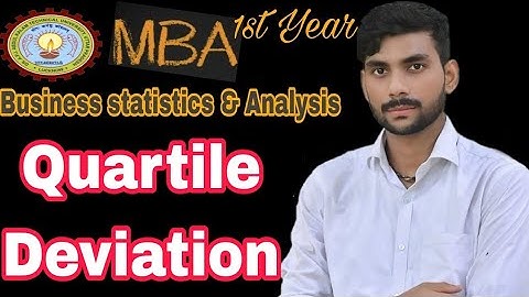 Quartile Deviation|Coefficient Of Quartile derivation|MBA 1st Sem|Introduction to Quartile deviation