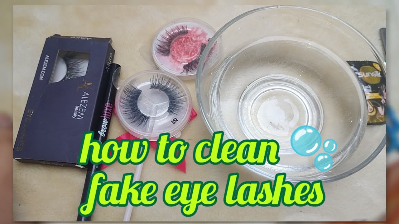 how to clean 🫧🪥 fake eye lashes|| nagina buckets