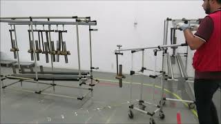 Lean Manufacturing - 4Lean - Hook Standing Cantilever Single Pipe Height Adjustments Cart karakuri