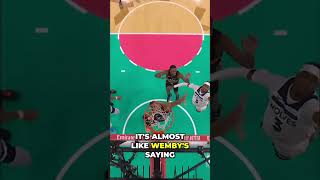 Wemby's Pro Demeanor Shines in Fast-Paced Dunk Action! #shorts