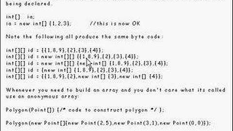 Java Tutorial 5.11 Arrays Part 11/15 - anonymous arrays