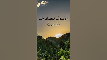 سورة الضحى بصوت هادئ و جميل