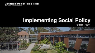 Implementing Social Policy - POGO8085